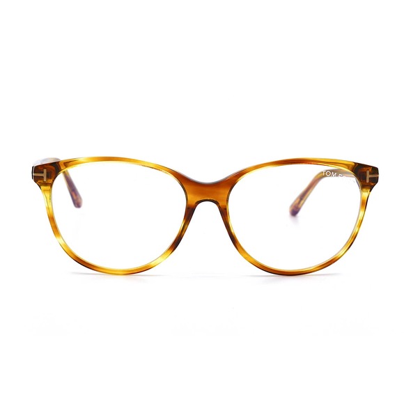 TOM FORD TF5544-B/V 056 BLOND HAVANA BLUE BLOCK AUTHENTIC EYEGLASSES FRA… - Picture 5 of 11